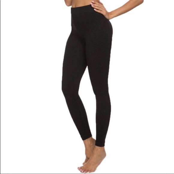 Lilia Compression Weight Loss Slimming High Waist 7/8 Leggings Black - Picture 3 of 16